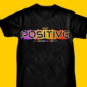 STAY POSITIVE WORK HARD MAKE IT HAPPY Stock Illustration