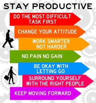 Stay productive Stock Illustration