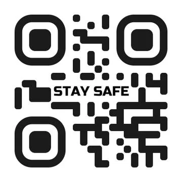 Stay safe QR code vector Illustrazione stock