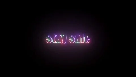 Stay Safe Text Animation Stock Footage 324811337