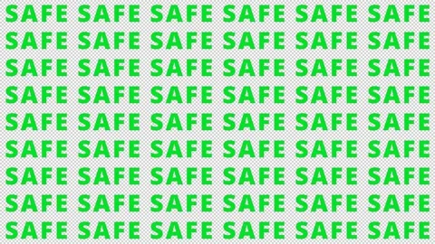 Stay Safe Text Looping Animation Overlay Stock Footage 143746046
