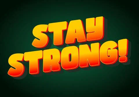 Stay strong. Bold fonts text effect with halftone pattern style 库存插图
