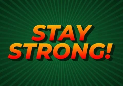 Stay strong. Bold fonts text effect with halftone pattern style 库存插图