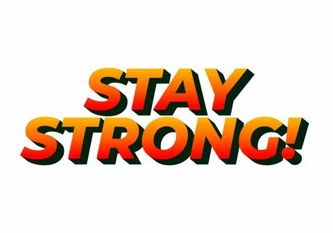 Stay strong. Bold fonts text effect with halftone pattern style 库存插图