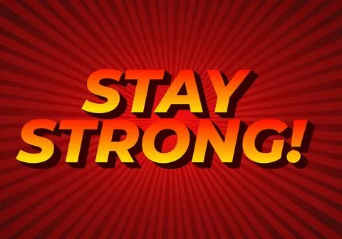Stay strong. Bold fonts text effect with halftone pattern style 库存插图