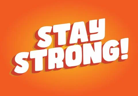 Stay strong. Bold fonts text effect with halftone pattern style 库存插图