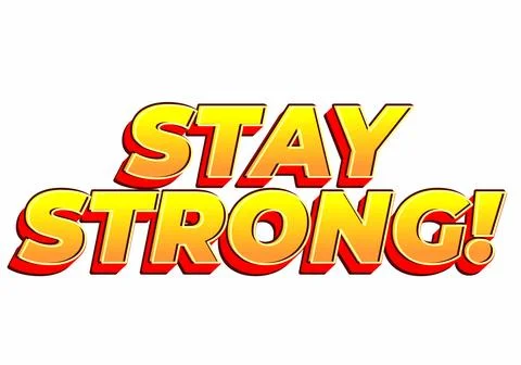 Stay strong. Bold fonts text effect with halftone pattern style 库存插图