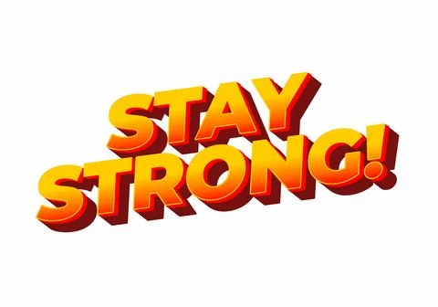 Stay strong. Bold fonts text effect with halftone pattern style 库存插图