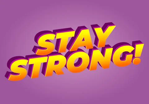 Stay strong. Bold fonts text effect with halftone pattern style 库存插图