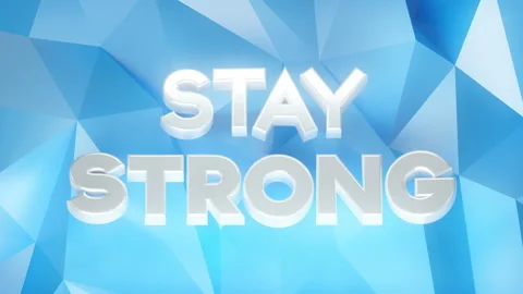 Stay Strong Loop 1 White x Blue Stock Footage 147096326