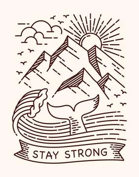 Stay Strong Vector Illustration Illustrazione stock