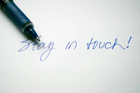 Stay in Touch! Written Note Foto stock