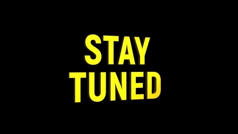 Stay tuned 3d text animation with word rotating effect. streaming and broad.. Stock Footage 313821990