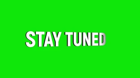 Stay tuned 3d text animation with word rotating effect. streaming and broad.. Stock Footage 313821992