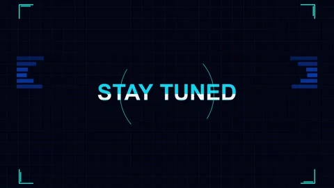 Stay Tuned broadcast message graphic with professional motion design Stock Footage 345585410