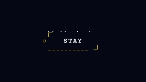 Stay Tuned digital glitch screen message with colorful neon motion graphics Stock Footage 345585372