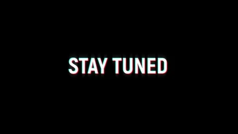 Stay tuned retro glitch pixel text effects animation digital background Video stock 313284845