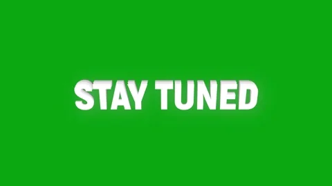 Stay tuned text animation with vertically word rotating effect. streaming a.. Stock Footage 313527848