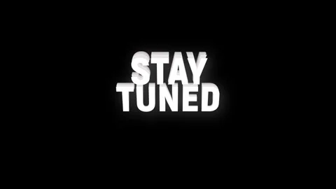 Stay tuned text animation with vertically word rotating effect. streaming a.. Stock Footage 313527864