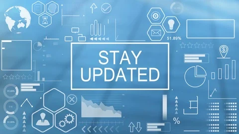 Stay Updated, Animated Typography Stock Footage 116357084