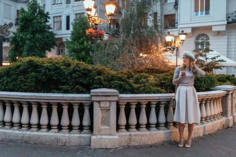 Staying close to her network Stock Photos