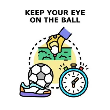 Staying focused on goals and team performance concept Stock Illustration