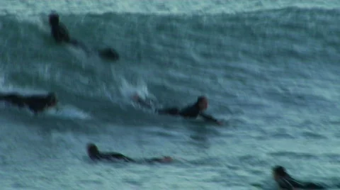 Staying Just Ahead Of The Wave Stock-Footage 346571