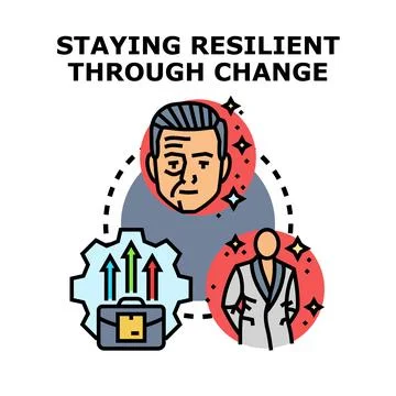 Staying resilient through change and adaptation process Stock Illustration