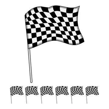 Stbanner finish flag cartoon vector graphic Stock Illustration
