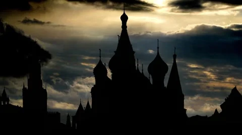 St.Basil`s cathedral in Moscow Stock Footage 8657686