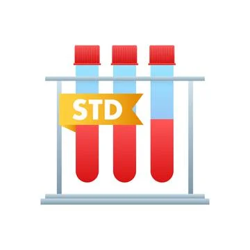 Std for banner design.STD, Sexual transmitted disease vector icon. Stock Illustration