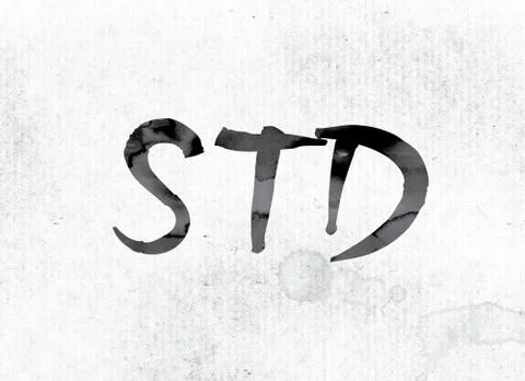 STD Concept Painted in Ink Stock Illustration