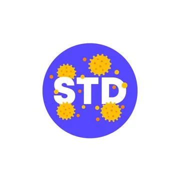 STD, Sexual transmitted disease vector icon Stock Illustration