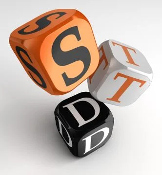STD (Sexually transmitted diseases) box cubes Stock Illustration