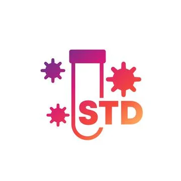 STD test icon on white Stock Illustration