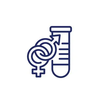 STD test line icon, vector Stock Illustration