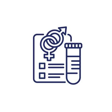 STD test line icon on white, vector Stock Illustration