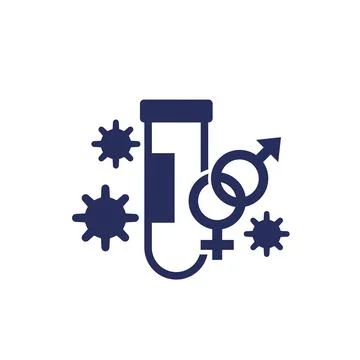 STD testing icon on white Stock Illustration