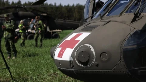 Steadfast Defender 2024, The US Army exercise Swift Response 24 Video stock 274666919