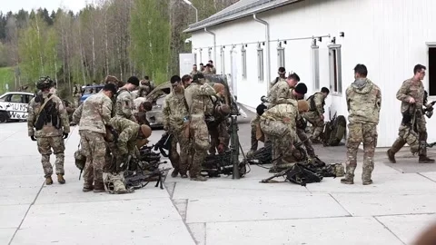 Steadfast Defender 2024, The US Army exercise Swift Response 24, Kvarn Stock Footage 274667541