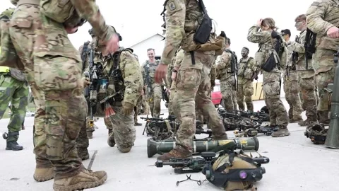 Steadfast Defender 2024, The US Army exercise Swift Response 24, Kvarn Stock Footage 274667544