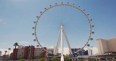Steadicam Las Vegas High Roller. Stock Footage 52945241
