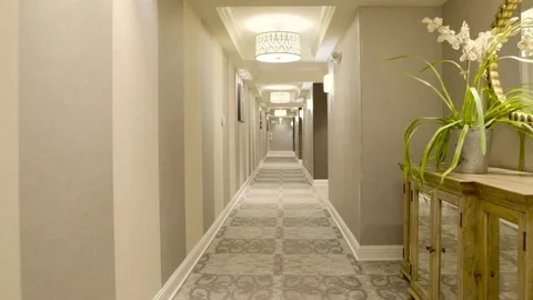 Steadicam shot of an elegant lobby Video stock 73115841