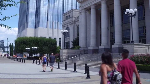 Steadicam shot of nashville shermerhorn symphony Stock Footage