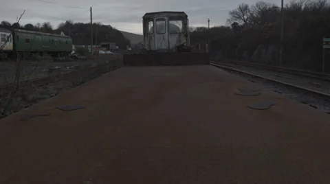 Steady cam moving up train Stock Footage 38844368