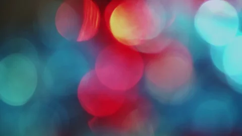 Steady circular bokeh red &amp; blue Stock Footage 119286858