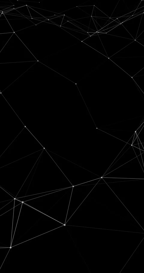 A steady diagonal passage through a sparse plexus network of white lines and 動画素材 345552939