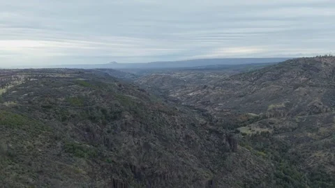 A steady drone descent reveals Paynes Creek Point’s landscape. Stock Footage 323432993