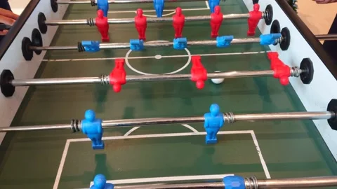 Steady shot on 4k of soccer table or foosball Stock Footage 178486394