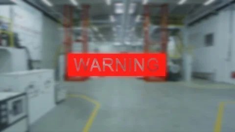 Steady shot inside a large industrial manufacturing company workshop. Stock Footage 105835545